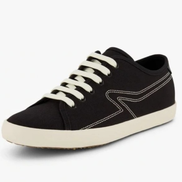 Rag and bone Black low top Retro Canvas Court Sneakers in size 7.5 - Picture 7 of 15